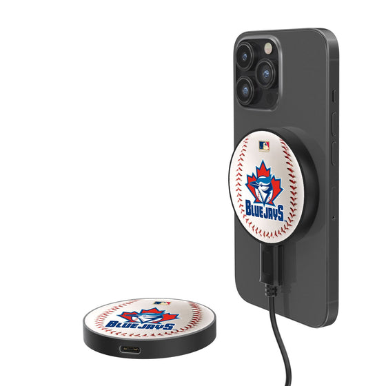 Toronto Blue Jays 1997-2002 - Cooperstown Collection Baseball 15-Watt Wireless Magnetic Charger-0