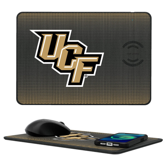 Central Florida Golden Knights Linen 15-Watt Wireless Charger and Mouse Pad-0