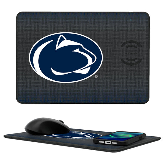 Penn State Nittany Lions Linen 15-Watt Wireless Charger and Mouse Pad-0