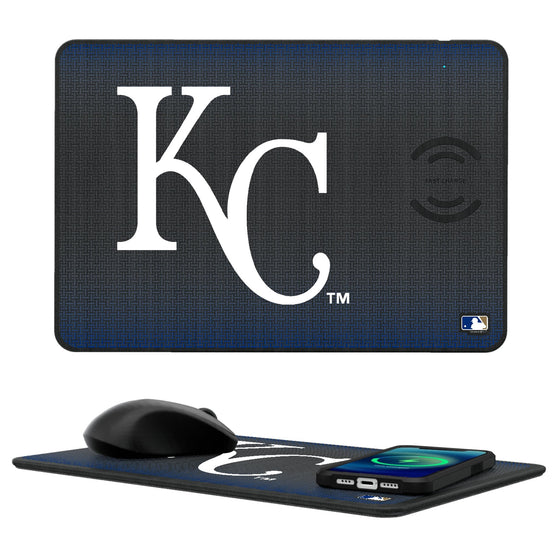 Kansas City Royals Linen 15-Watt Wireless Charger and Mouse Pad-0