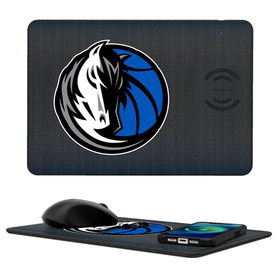 Dallas Mavericks Linen 15-Watt Wireless Charger and Mouse Pad-0