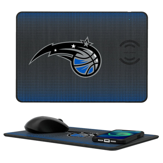 Orlando Magic Linen 15-Watt Wireless Charger and Mouse Pad-0