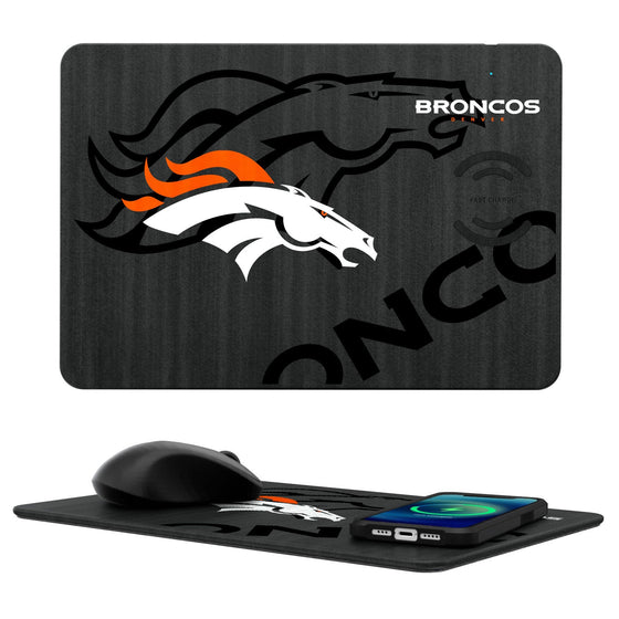 Denver Broncos Tilt 15-Watt Wireless Charger and Mouse Pad-0