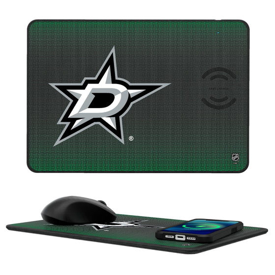 Dallas Stars Linen 15-Watt Wireless Charger and Mouse Pad-0