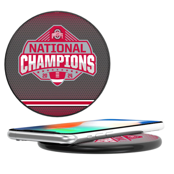 Ohio State University Buckeyes 2024 College Football Playoff National Champion 15-Watt Wireless Charger-0