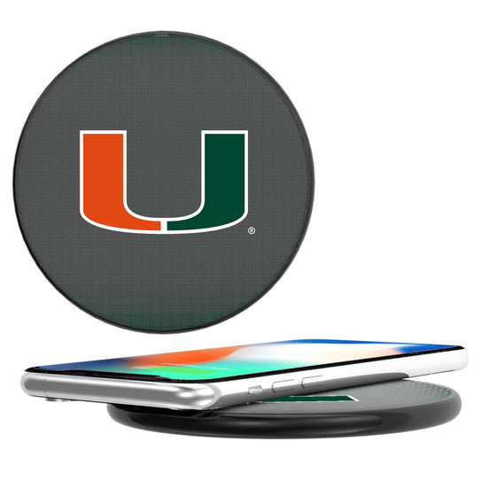 Miami Hurricanes Linen 15-Watt Wireless Charger-0