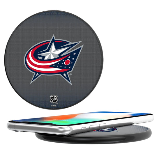 Columbus Blue Jackets Linen 15-Watt Wireless Charger-0