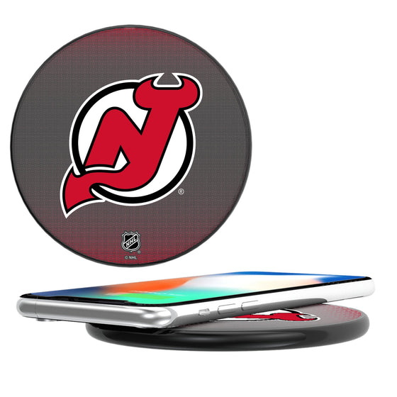 New Jersey Devils Linen 15-Watt Wireless Charger-0