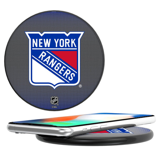 New York Rangers Linen 15-Watt Wireless Charger-0