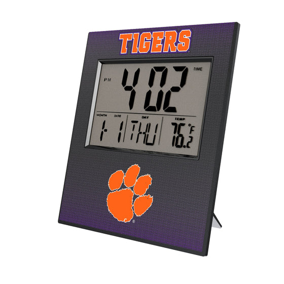 Clemson Tigers Linen Wall Clock-0