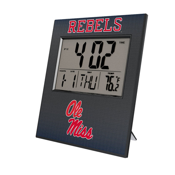 Mississippi Ole Miss Rebels Linen Wall Clock-0