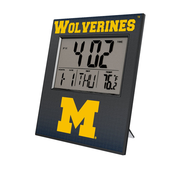 Michigan Wolverines Linen Wall Clock-0