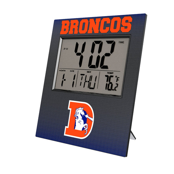 Denver Broncos 1993-1996 Historic Collection Linen Wall Clock-0