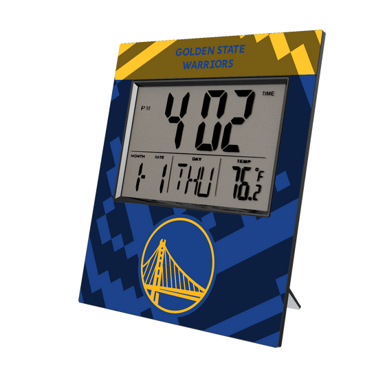 Golden State Warriors Color Block Wall Clock-0