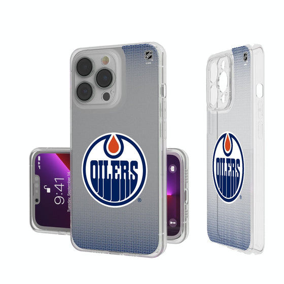 Edmonton Oilers Linen Clear Phone Case-0