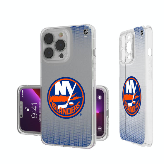 New York Islanders Linen Clear Phone Case-0