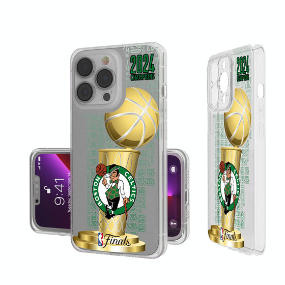 Boston Celtics 2024 NBA Champions Clear Phone Case-0