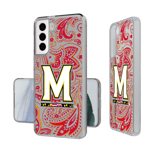 University of Maryland Terrapins Paisley Clear Phone Case-0