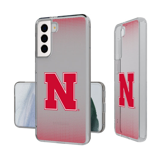 University of Nebraska Huskers Block N Linen Clear Phone Case-0