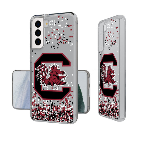 University of South Carolina Gamecocks Confetti Clear Phone Case-0