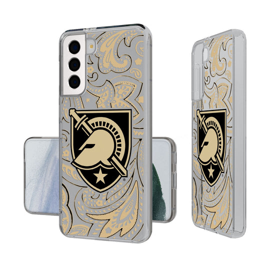 United States Military Academy Black Knights Paisley Clear Phone Case-0