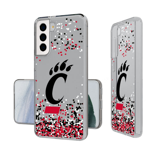 University of Cincinnati Bearcats Confetti Clear Phone Case-0