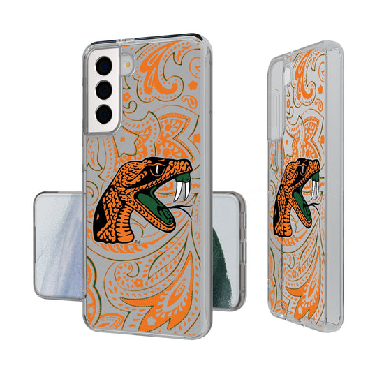 Florida A&M University Rattlers Paisley Clear Phone Case-0