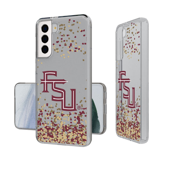 Florida State University Seminoles Athletic Wordmark Confetti Clear Phone Case-0