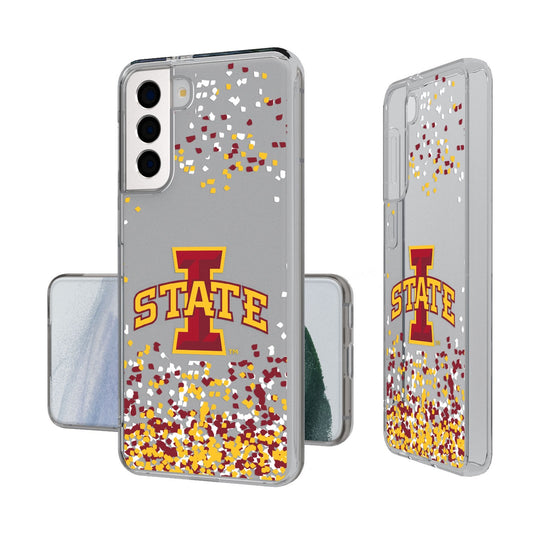 Iowa State University Cyclones Confetti Clear Phone Case-0