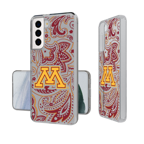 University of Minnesota Golden Gophers Paisley Clear Phone Case-0