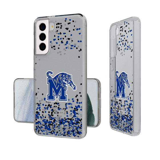 University of Memphis Tigers Confetti Clear Phone Case-0