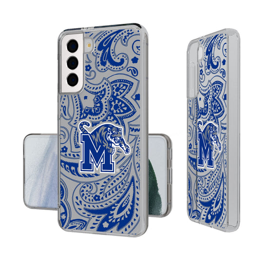 University of Memphis Tigers Paisley Clear Phone Case-0