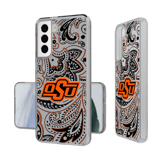 Oklahoma State University Cowboys Paisley Clear Phone Case-0