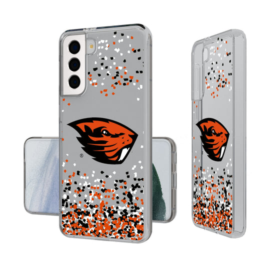 Oregon State University Beavers Confetti Clear Phone Case-0