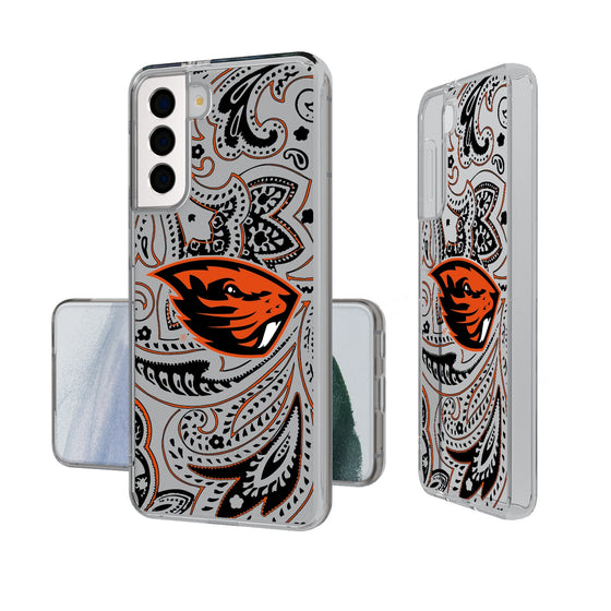 Oregon State University Beavers Paisley Clear Phone Case-0