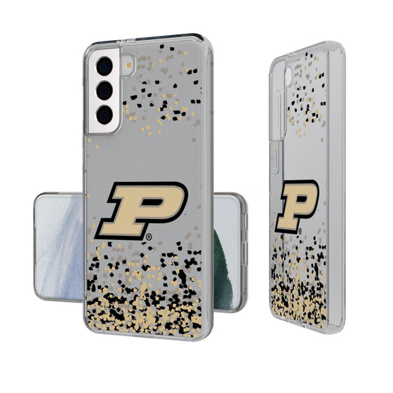 Purdue University Boilermakers Confetti Clear Phone Case-0