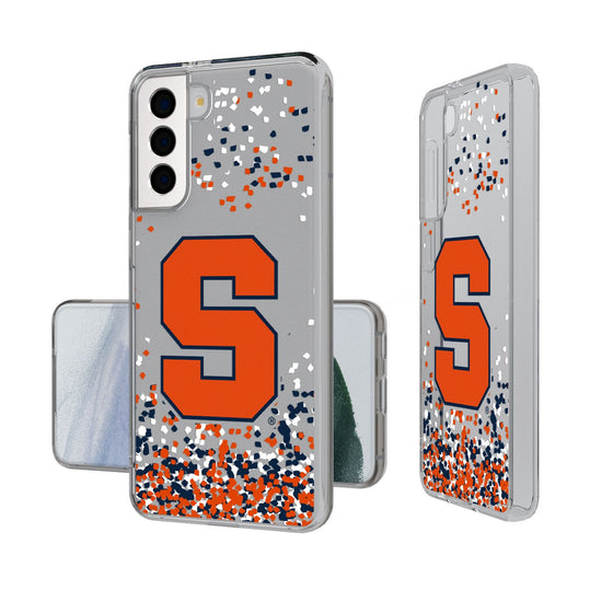 Syracuse University Orange Confetti Clear Phone Case-0