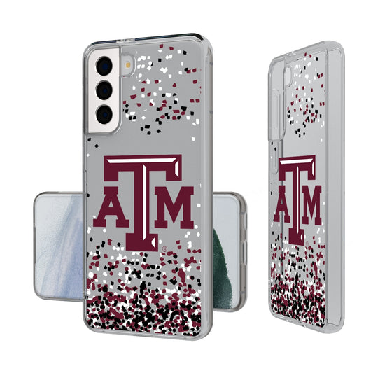 Texas A&M University Aggies Confetti Clear Phone Case-0