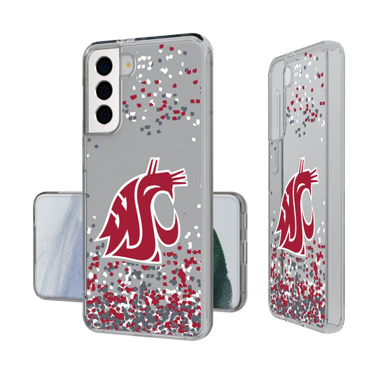 Washington State University Cougars Confetti Clear Phone Case-0