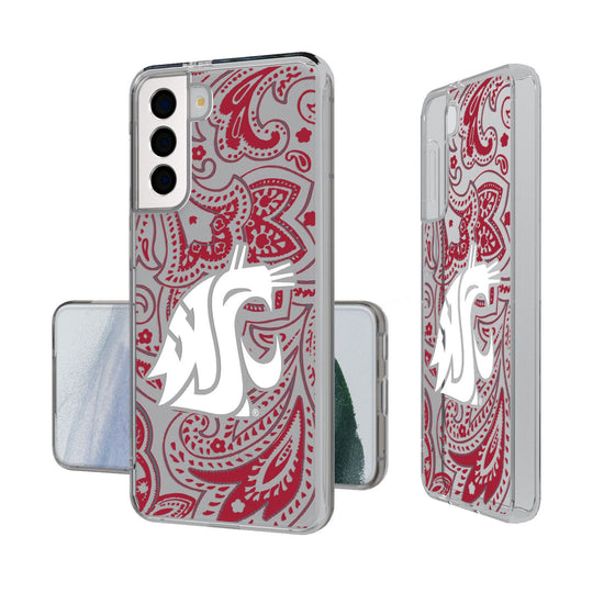 Washington State University Cougars Paisley Clear Phone Case-0