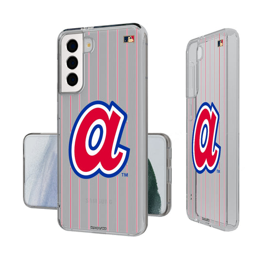 Atlanta Braves 1972-1980 - Cooperstown Collection Pinstripe Clear Phone Case-0