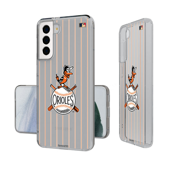 Baltimore Orioles 1954-1963 - Cooperstown Collection Pinstripe Clear Phone Case-0