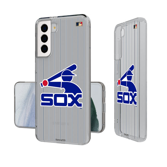 Chicago White Sox 1976-1981 - Cooperstown Collection Pinstripe Clear Phone Case-0