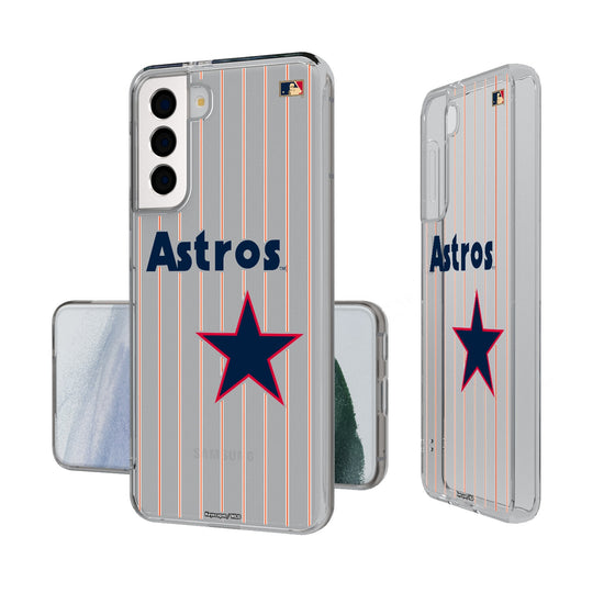 Houston Astros 1975-1981 - Cooperstown Collection Pinstripe Clear Phone Case-0