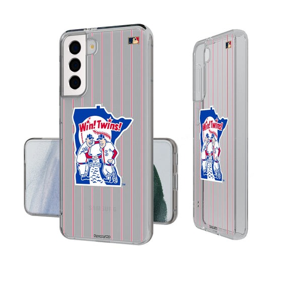 Minnesota Twins 1976-1986 - Cooperstown Collection Pinstripe Clear Phone Case-0