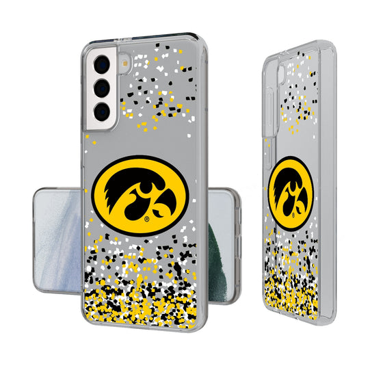 University of Iowa Hawkeyes Confetti Clear Phone Case-0