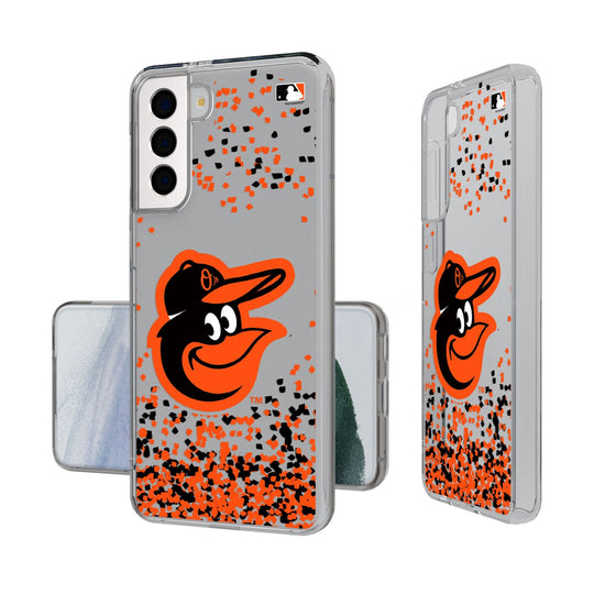 Baltimore Orioles Confetti Clear Phone Case-0