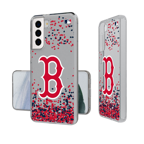 Boston Red Sox Confetti Clear Phone Case-0