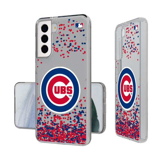 Chicago Cubs Confetti Clear Phone Case-0