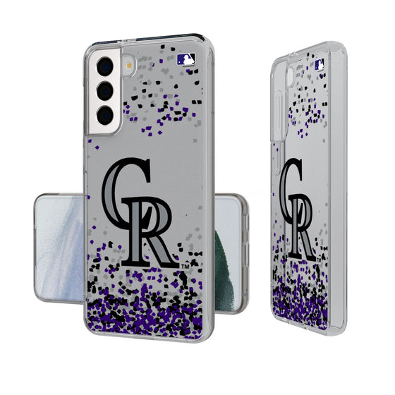 Colorado Rockies Confetti Clear Phone Case-0